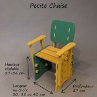 Chaise Enfant Monocolore - Couleur Gris Coloré