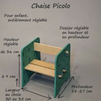 Chaise Piccolo Monocolore - Couleur Gris Clair