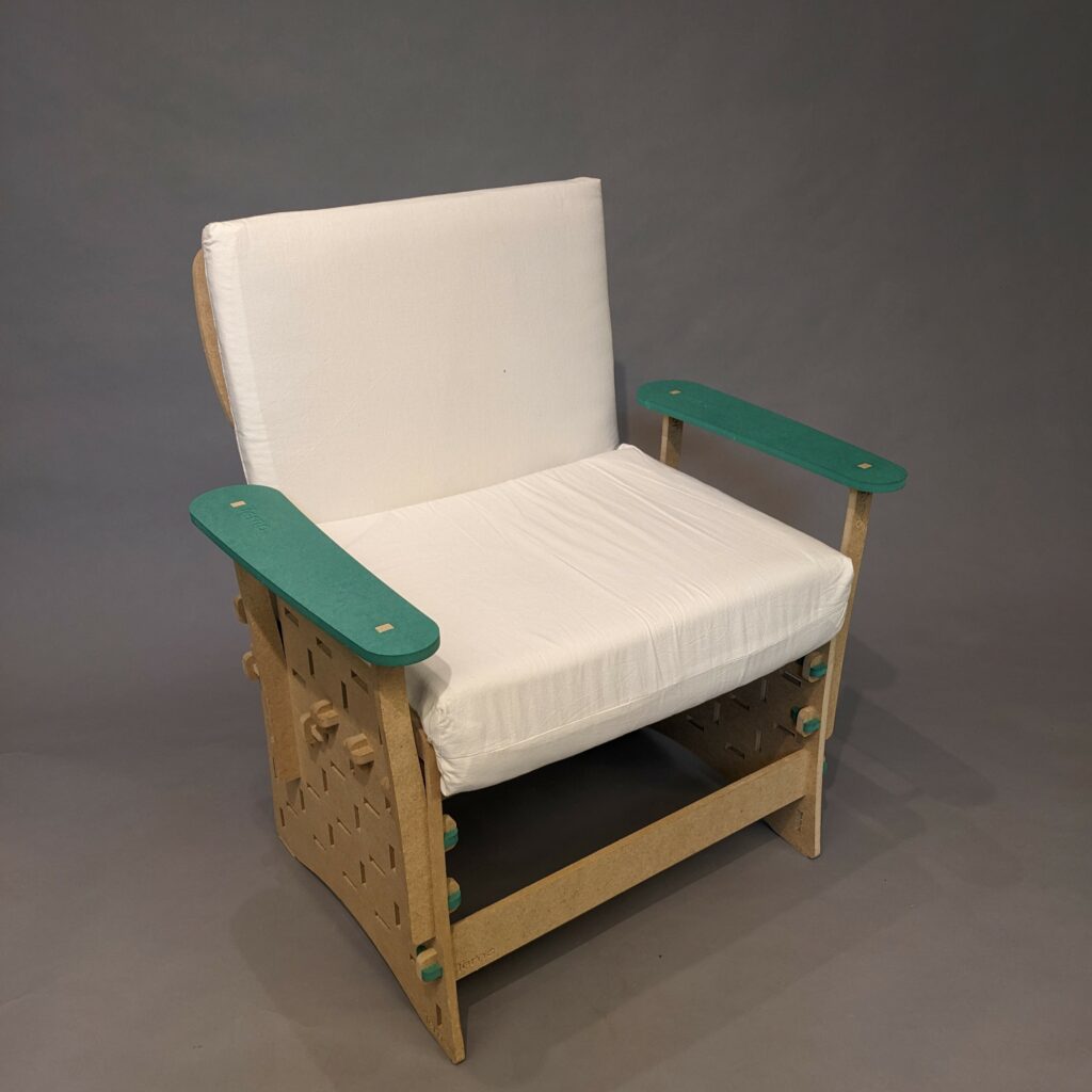 Fauteuil Temo et ses coussins