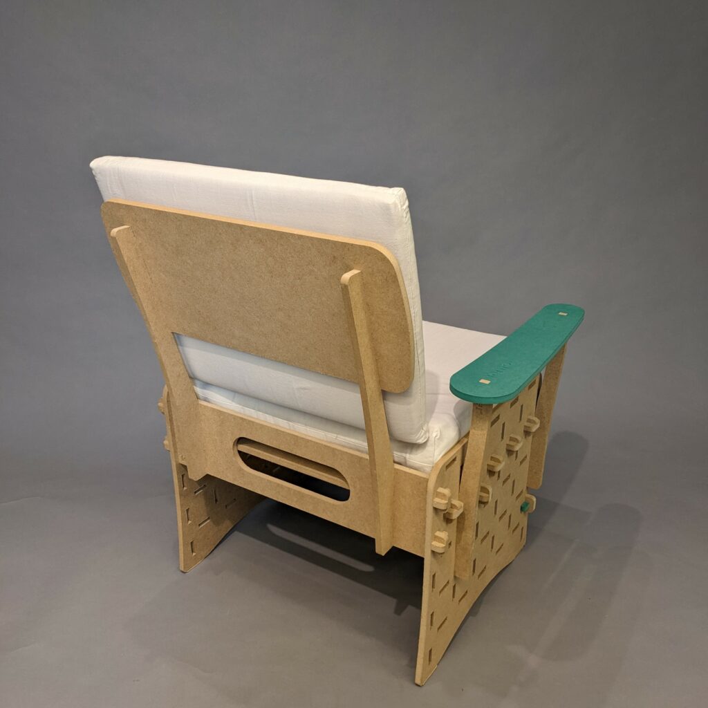 Fauteuil Temo et ses coussins